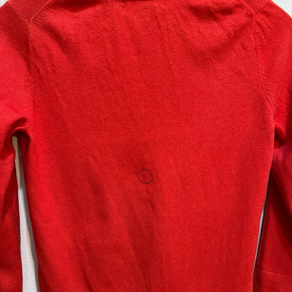 Banana Republic Red cropped Cardigan Sweater with 3/4 sleeves - Picture 9 of 12